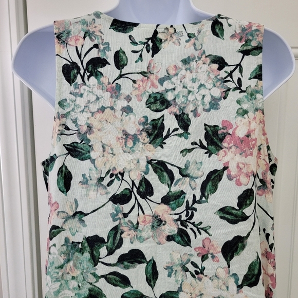 J Jill Love Linen 100% Linen Sleeveless Floral Dress Pockets Spring XS - Picture 9 of 15